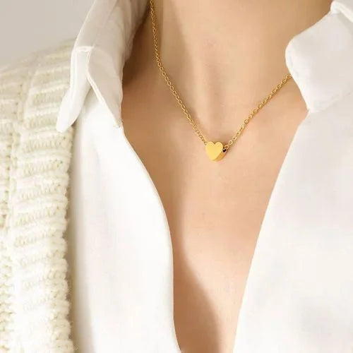 Tiny Gold Heart Necklace