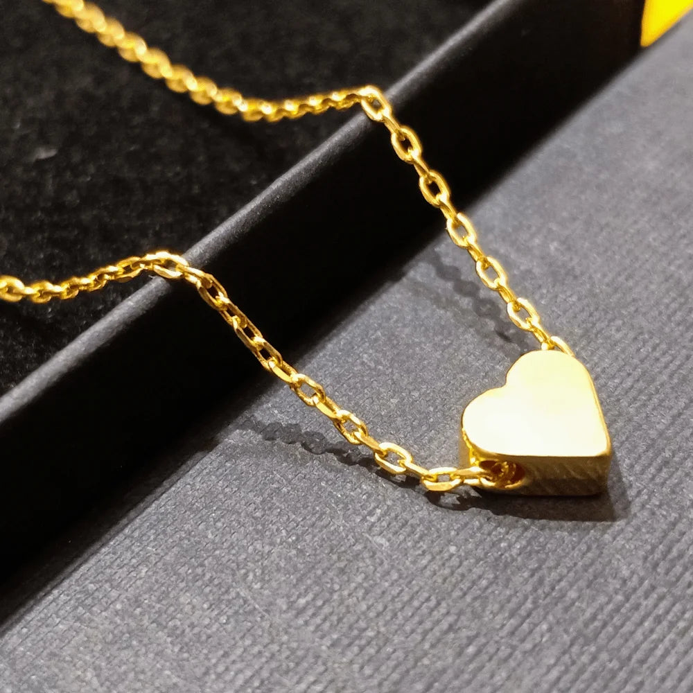 Tiny Gold Heart Necklace