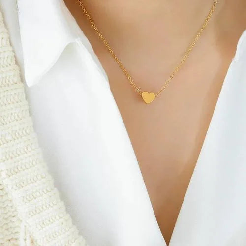 Tiny Gold Heart Necklace