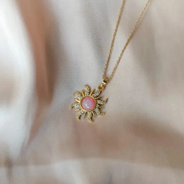 Rapunzel Sun Necklace Pink