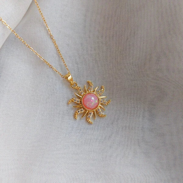 Rapunzel Sun Necklace Pink