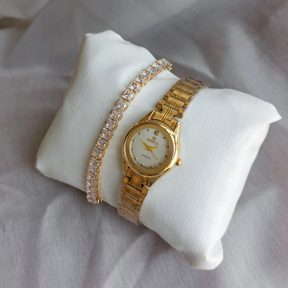 Seifco Watch Circle Silver x Gold