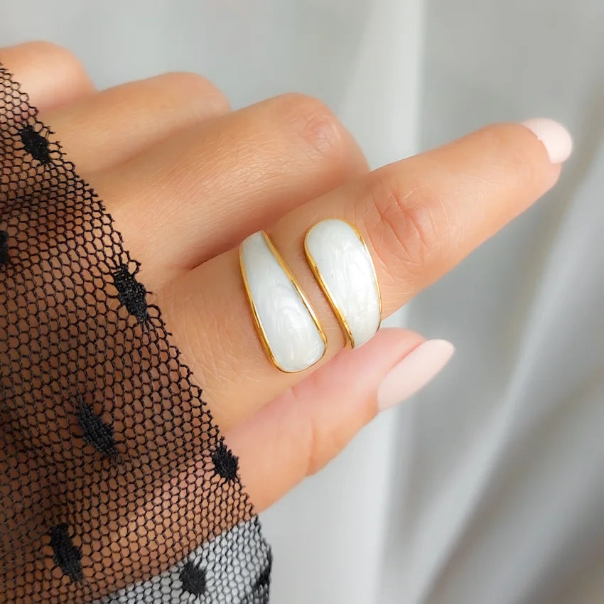 Weave Marble Ring