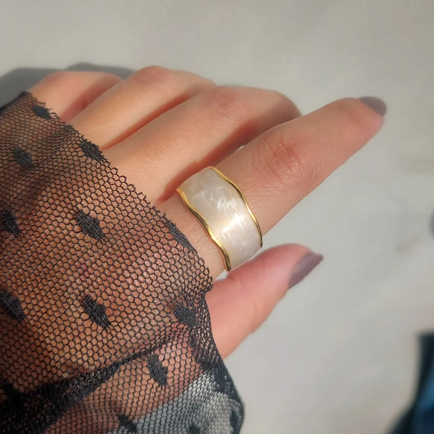 Light Pink Marble Ring