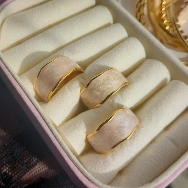 Light Pink Marble Ring
