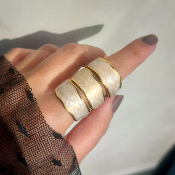 Light Pink Marble Ring