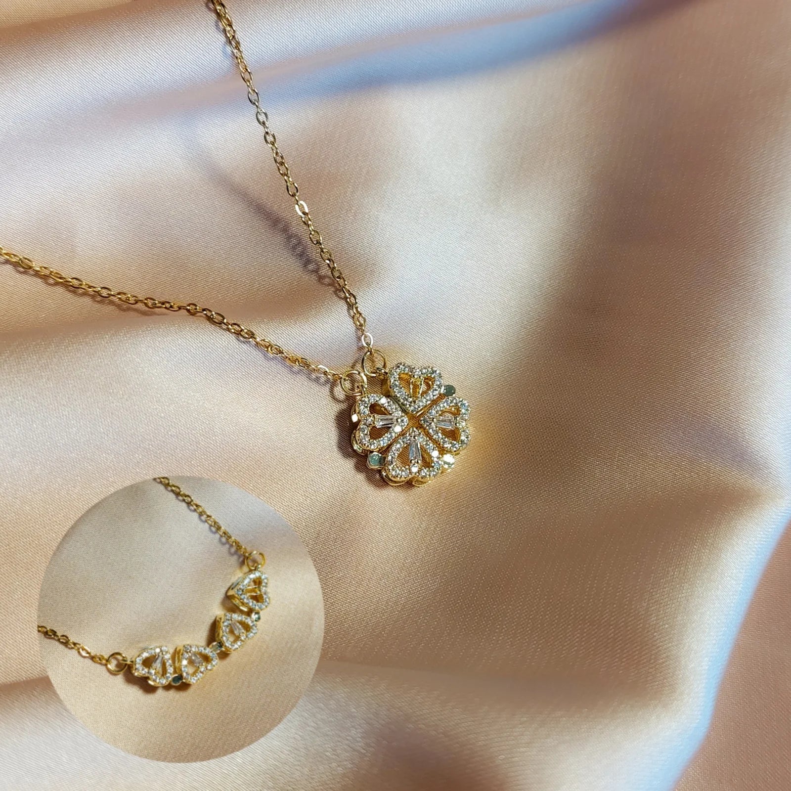 Hearts Flower Necklace