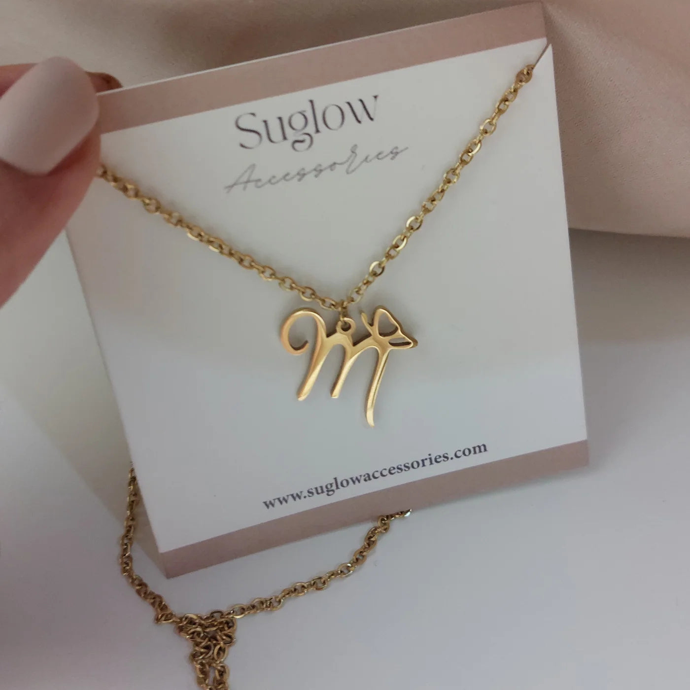 Initial Letter Butterfly Necklace