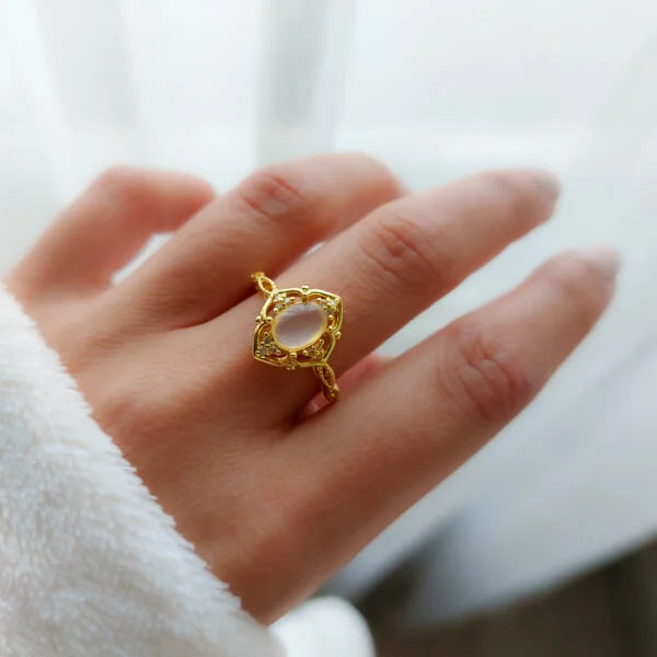 Moonstone Adjustable Ring