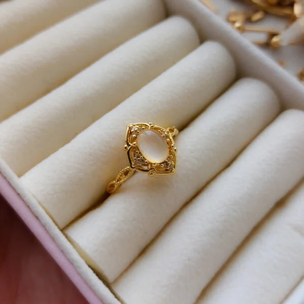 Moonstone Adjustable Ring