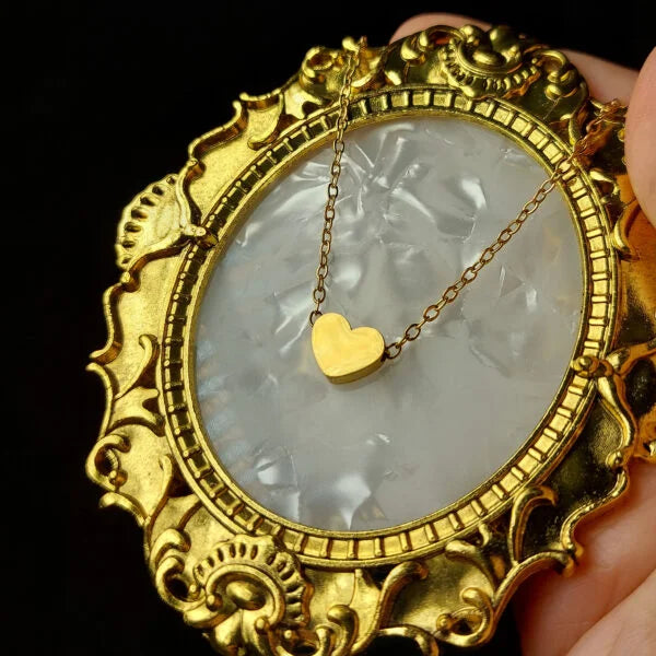 Tiny Gold Heart Necklace