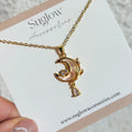 Moon Zircon Necklace White