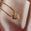 Tiny Heart Zircon Necklace