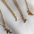 Tiny Small Initial Necklace