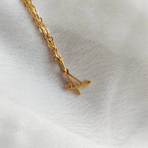 Tiny Small Initial Necklace