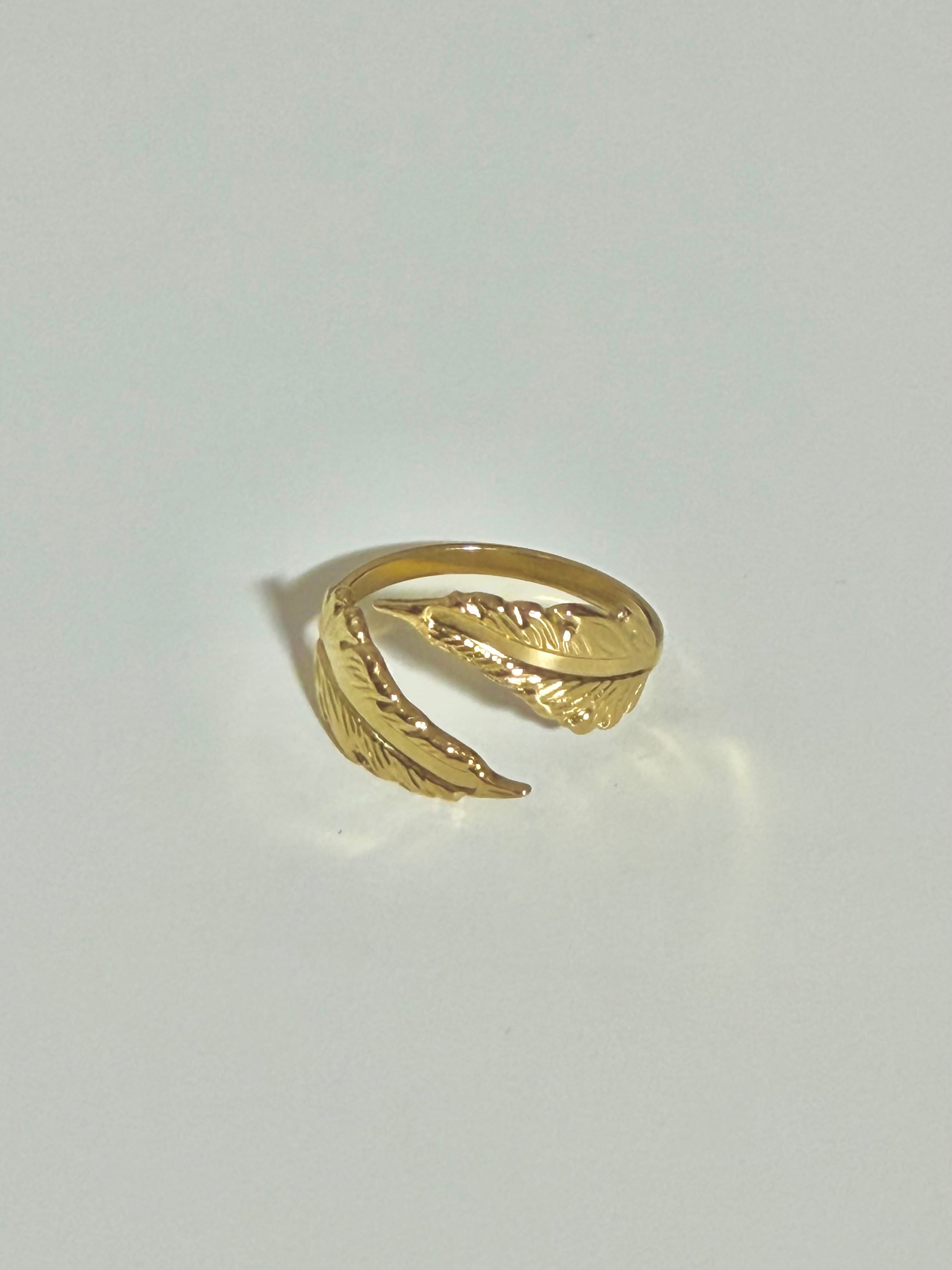 Golden Feather Ring