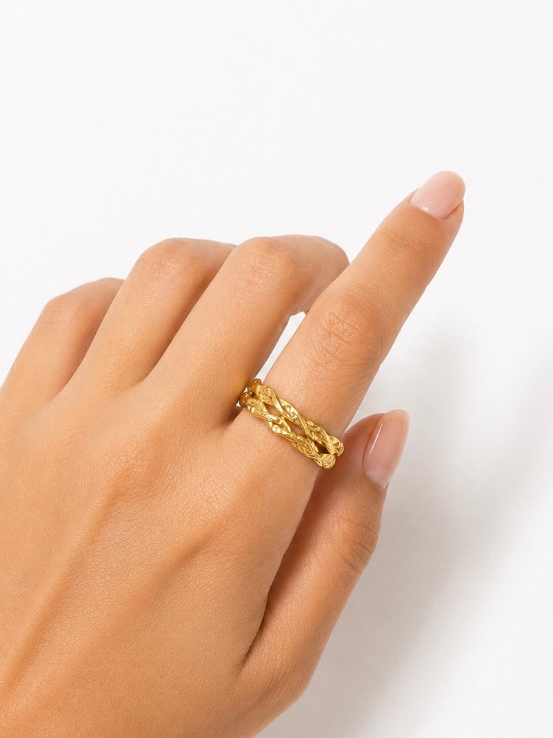 Golden Weave Ring