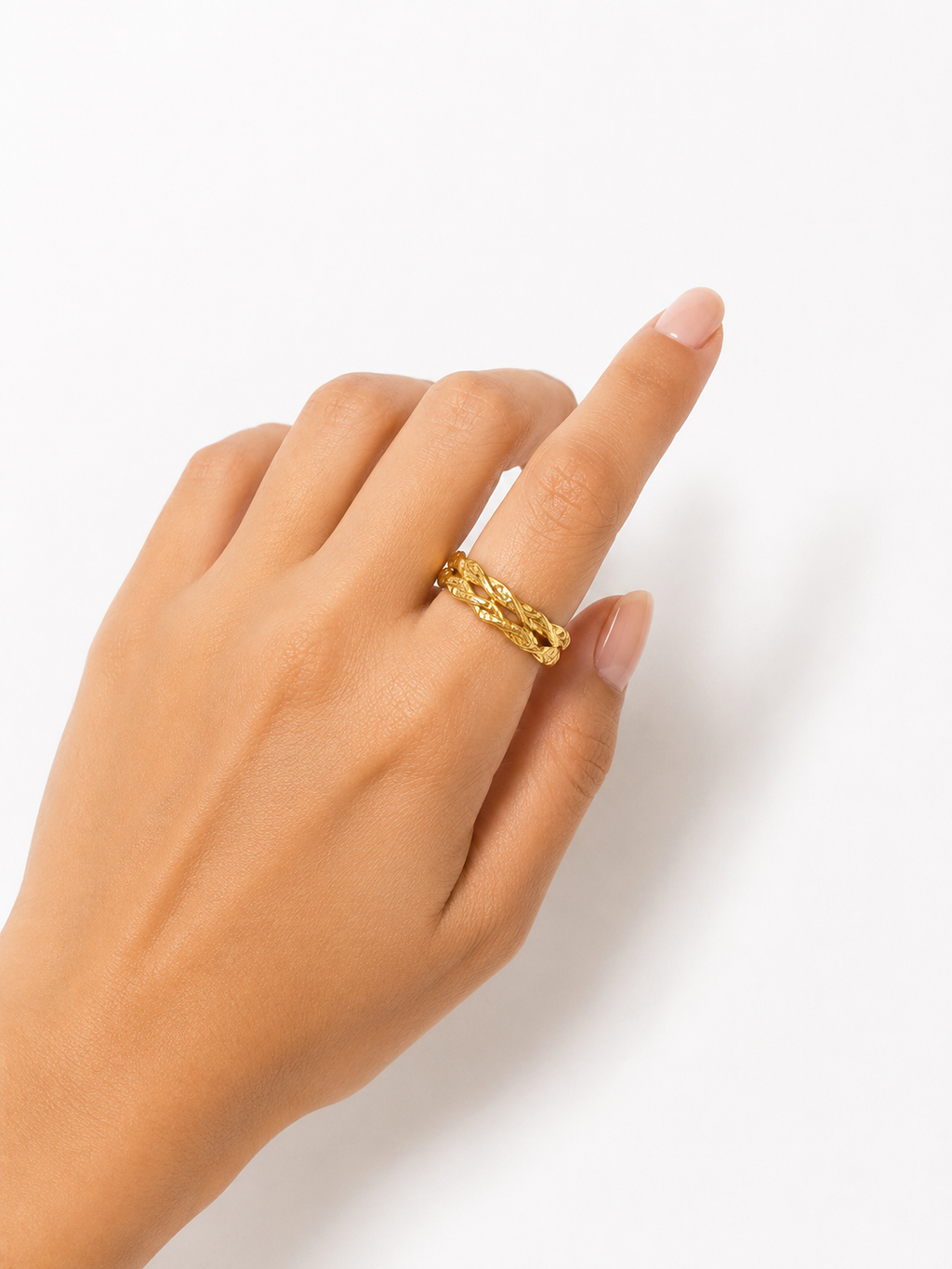 Golden Weave Ring