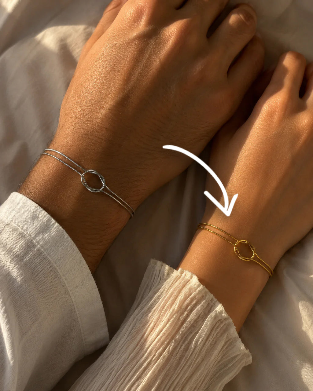 1Pc Couple Bracelet Gold