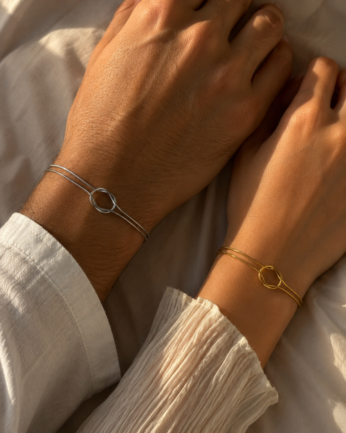 1Pc Couple Bracelets Silver