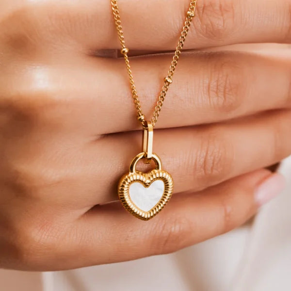 Double Sided Heart White x Black