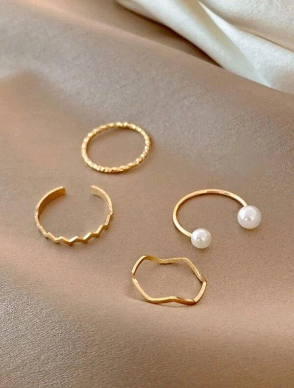4pcs Rings Set
