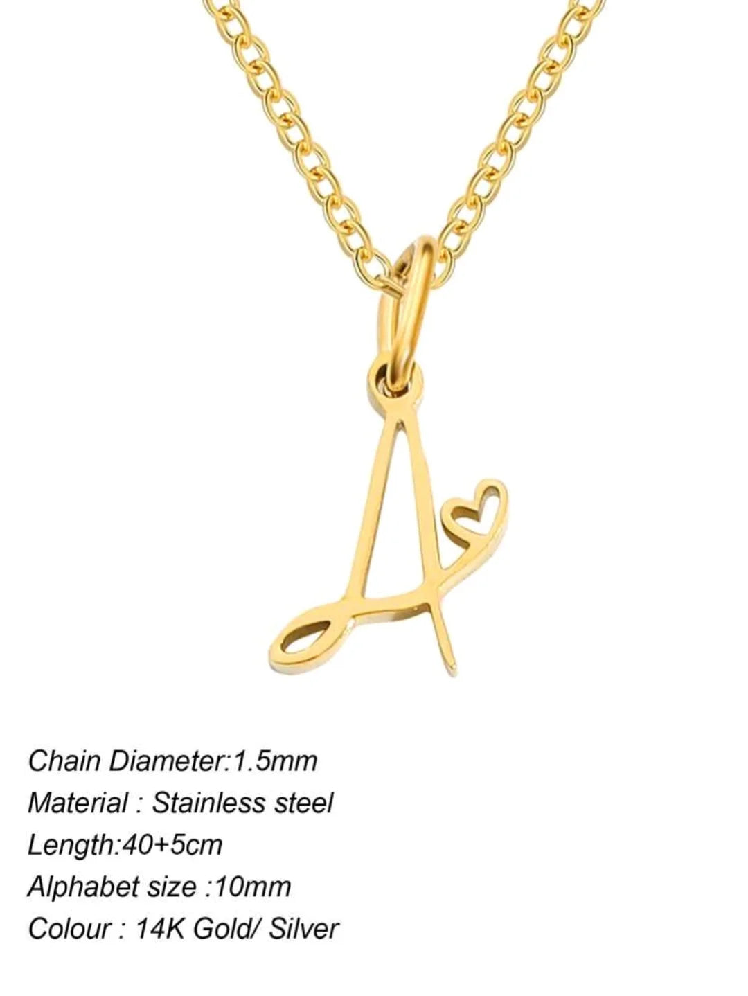 Tiny Small Initial Necklace