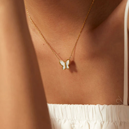 Curved Butterfly Necklace