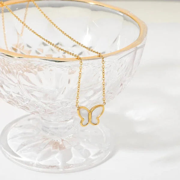 Curved Butterfly Necklace