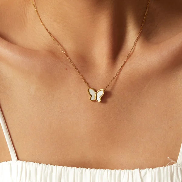 Curved Butterfly Necklace