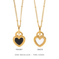 Double Sided Heart White x Black