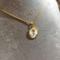 Flower Gold x White Necklace